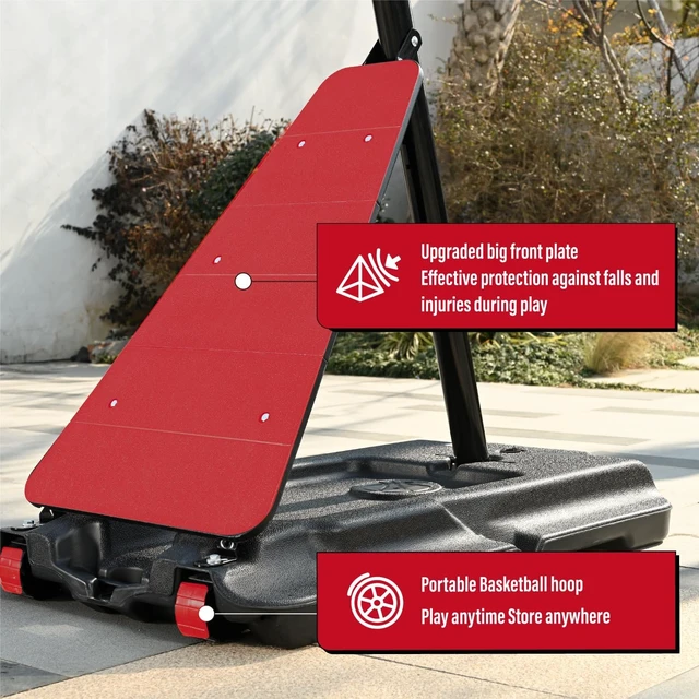 Alt view image 4 of 6 - 44&47IN Portable Outdoor Basketball Hoop