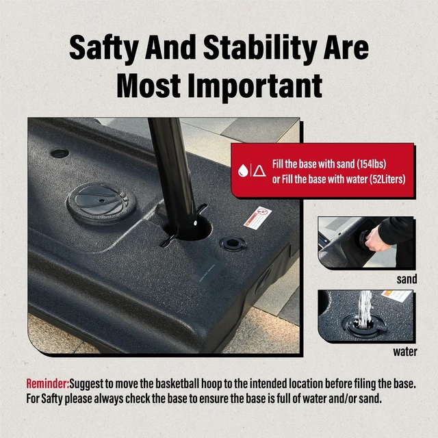 Alt view image 5 of 6 - 44&47IN Portable Outdoor Basketball Hoop