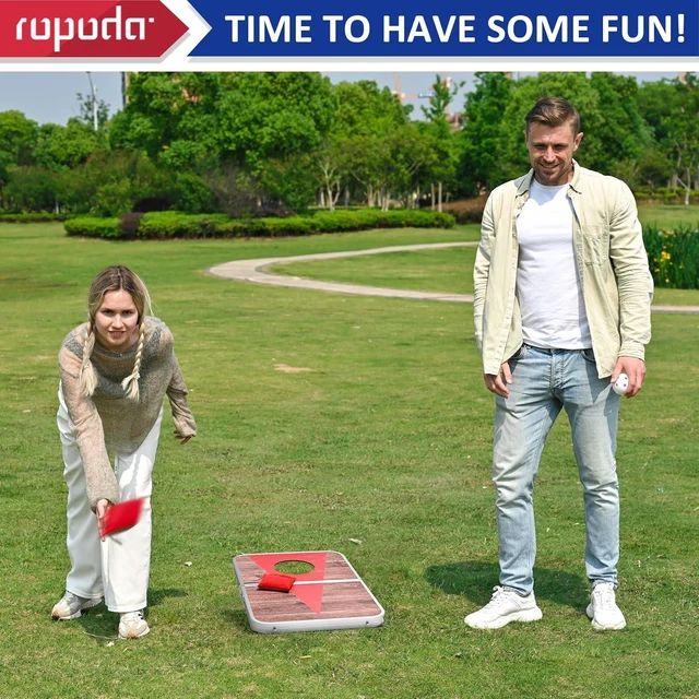 Alt view image 6 of 7 - 24x16/30×20" Portable Cornhole Board Set, Corn Hole Games for Adults