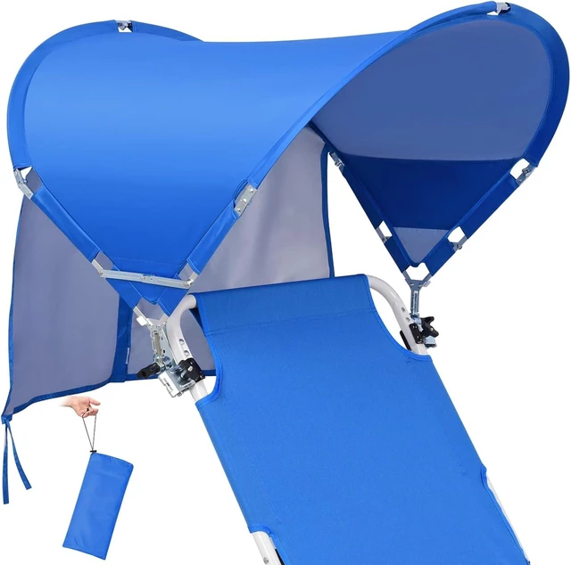Main image of XL Universal Wind-Resistant Chair Umbrella Canopy, Extra Large Foldable UPF 50+ Sun Shade with Adjustable Clamp, Fits Most Beach, Camping, Lawn, Sports & Zero Gravity Chairs, Patented