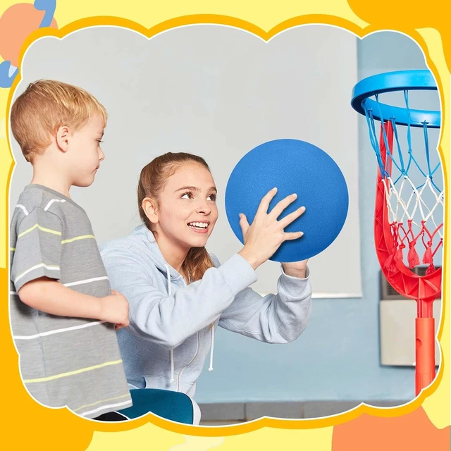 Alt view image 6 of 7 - 4 Pcs Large Soft Foam Dodgeballs, Uncoated Lightweight Sponge Bouncy Balls, Easy to Grasp & Silent for Kids Indoor Playground Sports