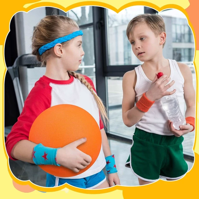 Alt view image 7 of 7 - 4 Pcs Large Soft Foam Dodgeballs, Uncoated Lightweight Sponge Bouncy Balls, Easy to Grasp & Silent for Kids Indoor Playground Sports