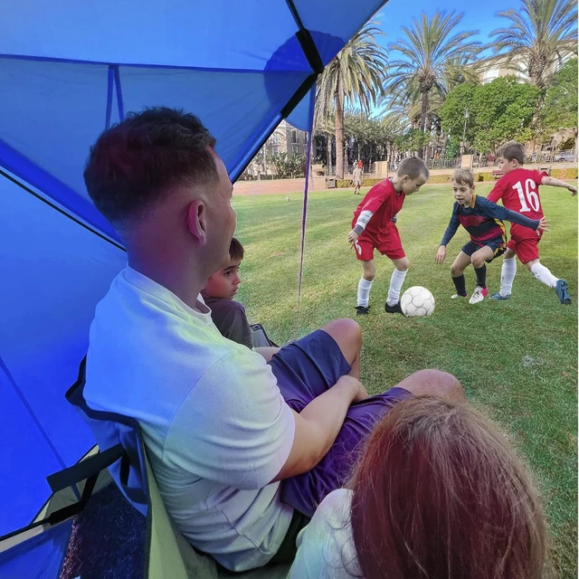 Alt view image 2 of 7 - CoverU Large Pop-Up Sports Tent Pod for 3-4 People Rain or Sun Protection Climate Canopy Shelter for Soccer, Football, Softball & Other Events and Parades, Patented
