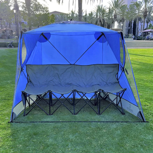 Alt view image 4 of 7 - CoverU Large Pop-Up Sports Tent Pod for 3-4 People Rain or Sun Protection Climate Canopy Shelter for Soccer, Football, Softball & Other Events and Parades, Patented