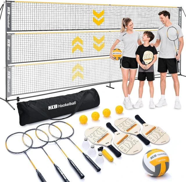 Main image of 22FT Adjustable-Height Badminton, Volleyball & Pickleball Net