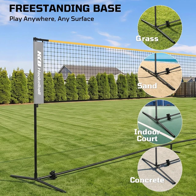 Alt view image 6 of 7 - 22FT Adjustable-Height Badminton, Volleyball & Pickleball Net