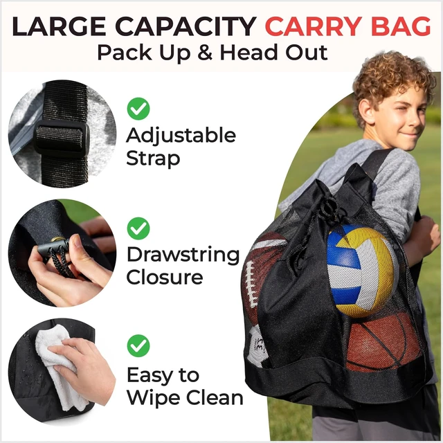 Alt view image 5 of 7 - Assorted Outdoor Sports Ball Set with Ball Bag