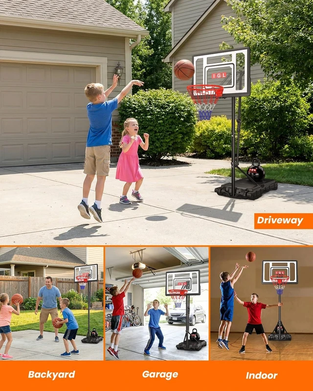 Alt view image 6 of 7 - Outdoor Basketball Hoop for Kids