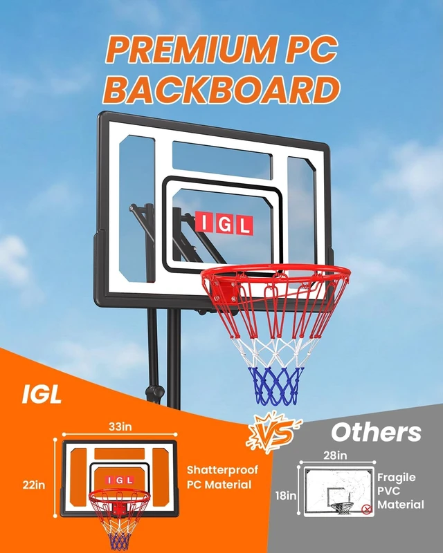 Alt view image 7 of 7 - Outdoor Basketball Hoop for Kids