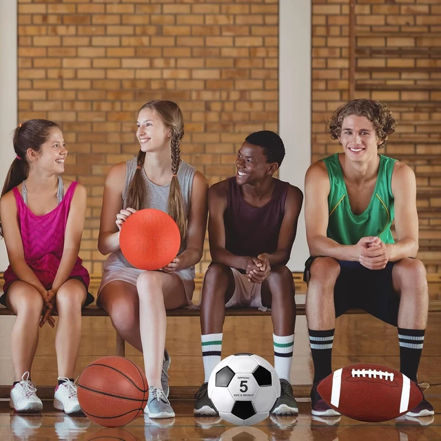 Alt view image 7 of 7 - 5 Pcs School Recess Sports Ball Set