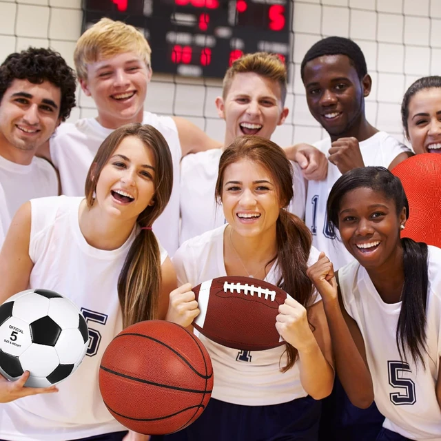 Alt view image 6 of 7 - 5 Pcs School Recess Sports Ball Set