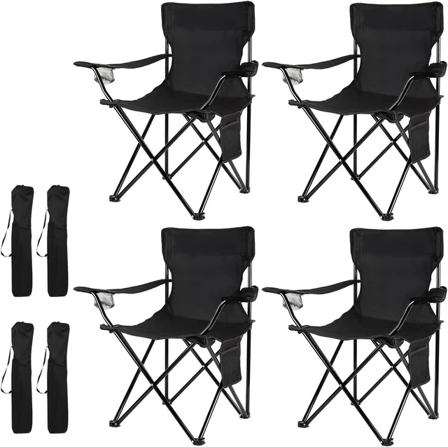 Main image of 4 Pack Portable Folding Camping Chairs for Beach, Lawn & Yard