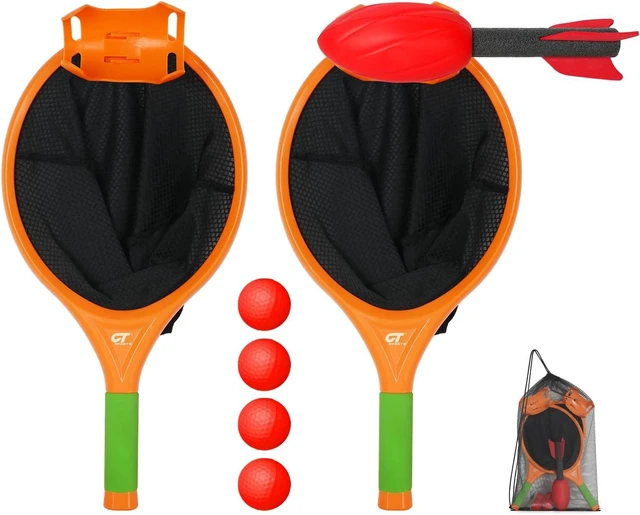 Main image of 2-in-1 Toss & Catch Ball Game with Foam Rocket Launcher