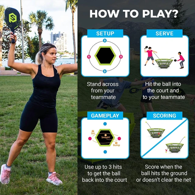 Alt view image 2 of 7 - Pickleball Yard Game for 2-4 Players, As Seen on Shark Tank