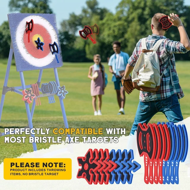 Alt view image 2 of 7 - Throwing Axe Set with Throwing Star for Backyard Axe Throwing Games, Durable & Fun for All Ages