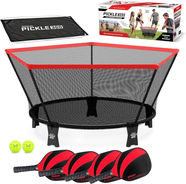 Main image of Pickle 360 Game Set Outdoor Lawn, Beach & Backyard Paddle Ball Game, Pickleball Without a Court