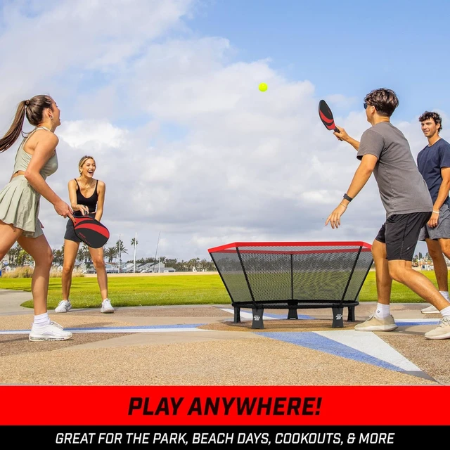 Alt view image 4 of 6 - Pickle 360 Game Set Outdoor Lawn, Beach & Backyard Paddle Ball Game, Pickleball Without a Court