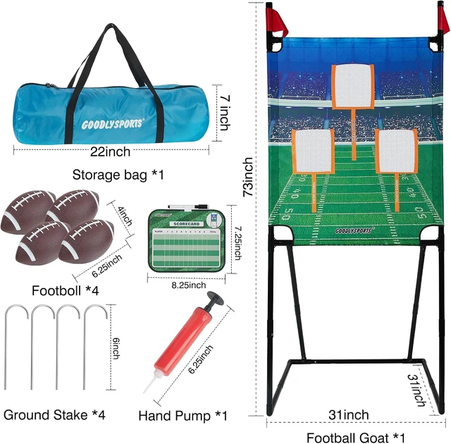 Alt view image 3 of 7 - 66" W x 73" H Football Target Toss Game for Youth & Kids