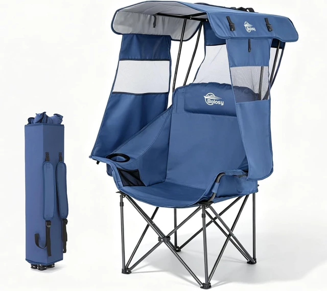 Main image of Oversized Beach Camping Chair with Canopy & Sun Shade