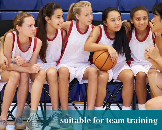 Alt view image 6 of 7 - Folding 9-Seat Portable Soccer Team Bench with Storage Bag, Sideline Seating for Football, Camp, Travel & Events (Classic, Black)