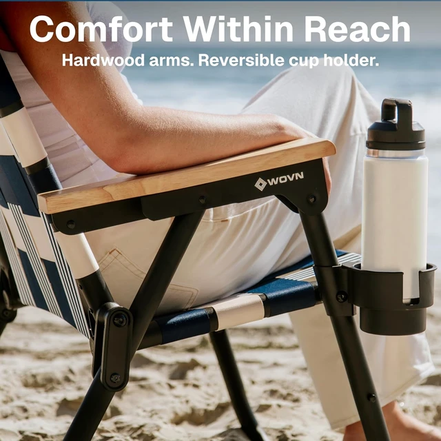 Alt view image 5 of 6 - GoSports WOVN Premium Folding Beach Backpack Camping Chair, 9 Styles Available