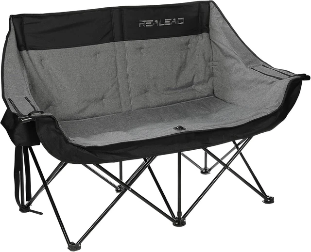 Main image of Heavy Duty Double Camping Chair Couch, Supports 650 lbs