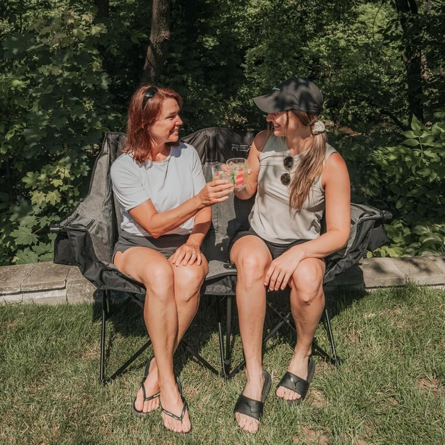 Alt view image 2 of 6 - Heavy Duty Double Camping Chair Couch, Supports 650 lbs
