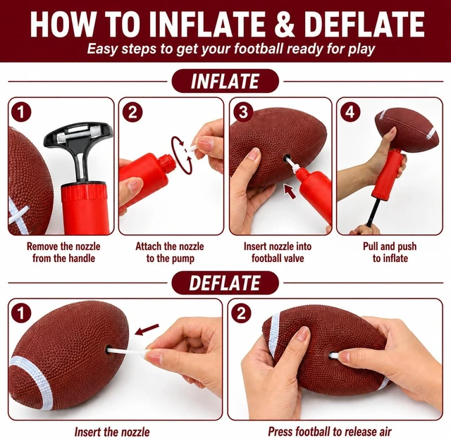 Alt view image 4 of 7 - Football Toss Game with 4 Inflatable Balls, Outdoor Sports Toys for Boys