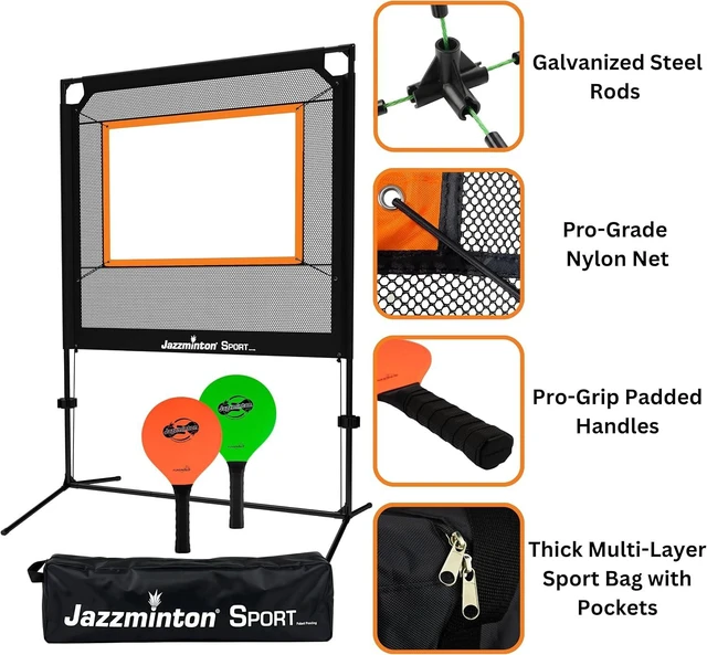 Alt view image 2 of 7 - Sport The Original Paddle Game with Net for Indoors & Outdoors Active, Joint-Friendly Family Fun, Like Badminton, Pickleball & Tennis with a Twist