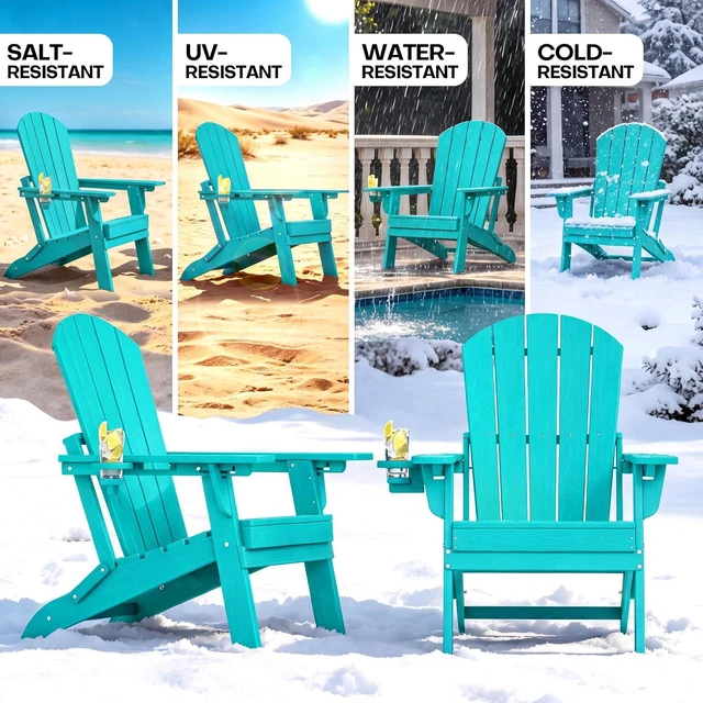 Alt view image 5 of 7 - Adjustable Folding Adirondack Patio Chair, Aruba
