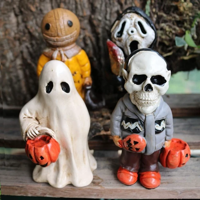 Alt view image 7 of 7 - 10pcs Horror Movie Halloween Gnome Garden Statues Set, Figurines