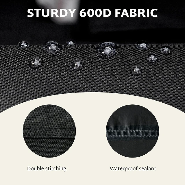 Alt view image 6 of 7 - 84 x 34 Inch Waterproof 600D Outdoor Round Table Cover, 7 ft