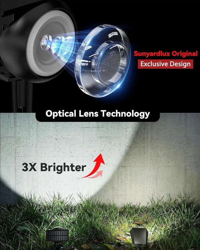 Alt view image 2 of 7 - 4 Pack Waterproof Focusing Solar Spot Lights, RGB+3CCT Tree Uplights