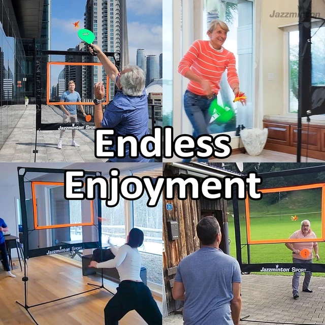 Alt view image 5 of 7 - Sport The Original Paddle Game with Net for Indoors & Outdoors Active, Joint-Friendly Family Fun, Like Badminton, Pickleball & Tennis with a Twist