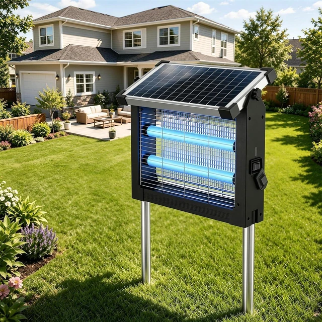 Main image of 4500V Solar Bug Zapper with UV Light, Smart Auto Mode, 4000mAh USB-C Rechargeable Cordless Mosquito Killer, IP66 Waterproof for Patio, Backyard, Garden & Camping