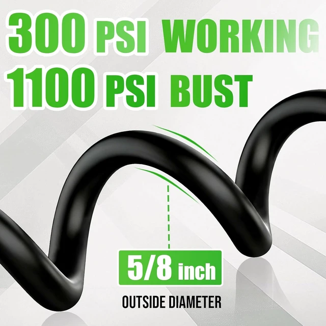 Alt view image 2 of 7 - Heavy Duty Garden Hose, 50FT x 5/8", 300psi Working, 1100psi Burst