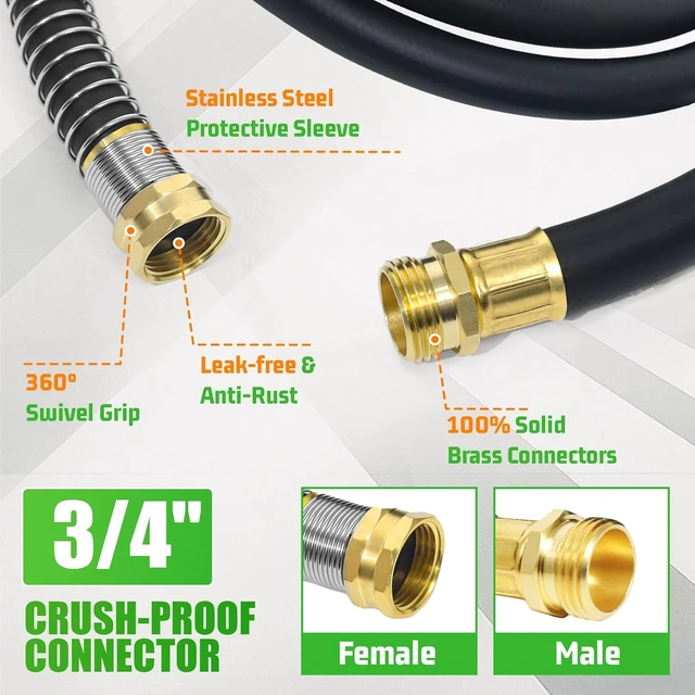 Alt view image 4 of 7 - Heavy Duty Garden Hose, 50FT x 5/8", 300psi Working, 1100psi Burst
