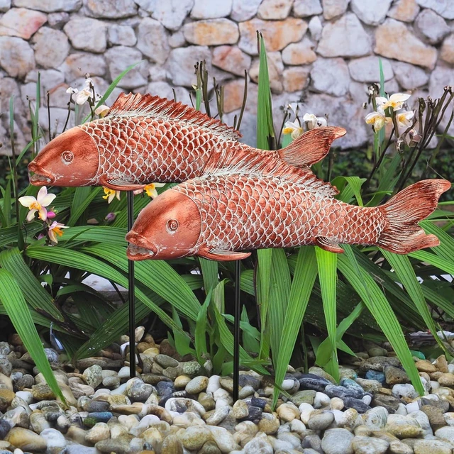 Main image of Koi Fish Garden Statues, Outdoor Fish Decor