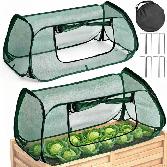 Main image of 2PCS Pop-Up Raised Garden Bed Cover, Plant Protector Crop Cage