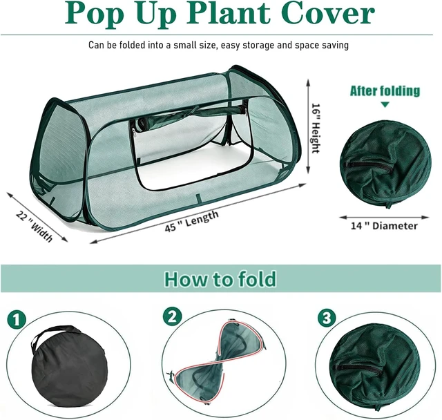 Alt view image 2 of 7 - 2PCS Pop-Up Raised Garden Bed Cover, Plant Protector Crop Cage