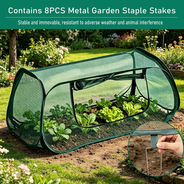 Alt view image 3 of 7 - 2PCS Pop-Up Raised Garden Bed Cover, Plant Protector Crop Cage