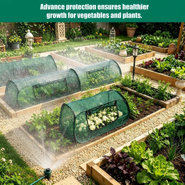 Alt view image 6 of 7 - 2PCS Pop-Up Raised Garden Bed Cover, Plant Protector Crop Cage