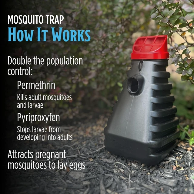 Alt view image 2 of 7 - 2 Pack Outdoor Mosquito Trap & Bug Killer