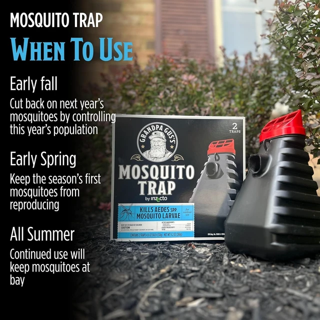 Alt view image 4 of 7 - 2 Pack Outdoor Mosquito Trap & Bug Killer