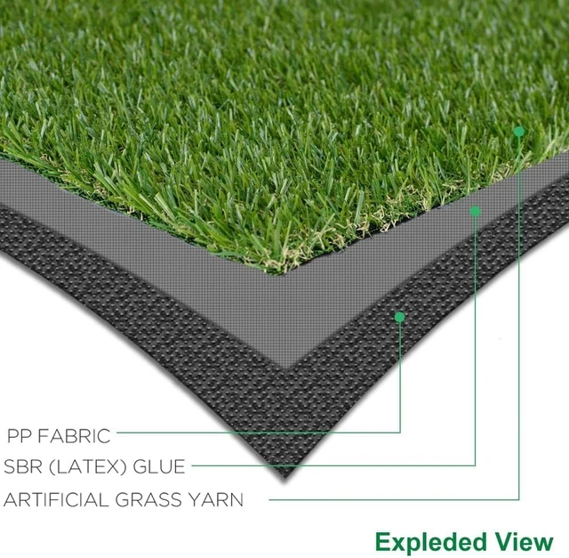 Alt view image 3 of 7 - 0.8 Inch Thick Realistic Synthetic Artificial Grass Turf