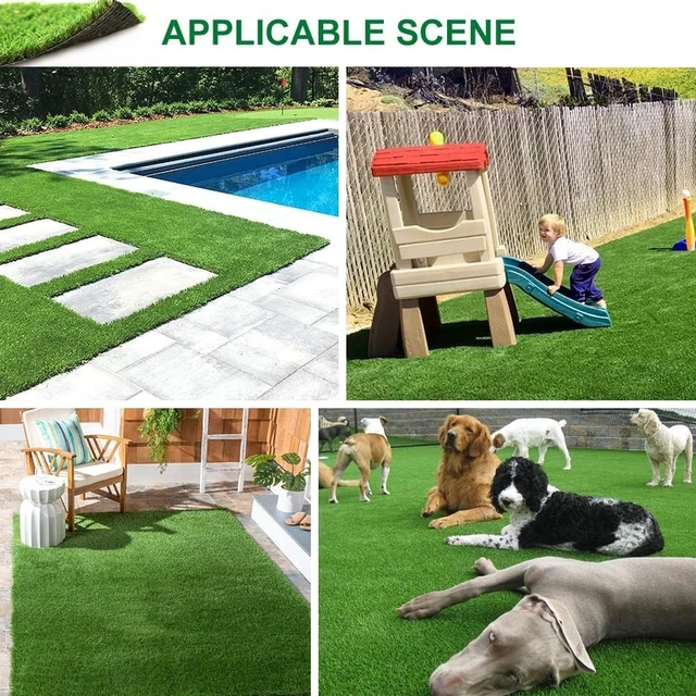 Alt view image 5 of 7 - 0.8 Inch Thick Realistic Synthetic Artificial Grass Turf