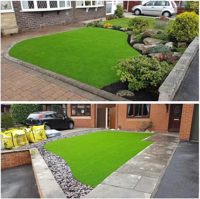Alt view image 6 of 7 - 0.8 Inch Thick Realistic Synthetic Artificial Grass Turf
