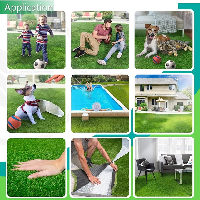 Alt view image 7 of 7 - 0.8 Inch Thick Realistic Synthetic Artificial Grass Turf