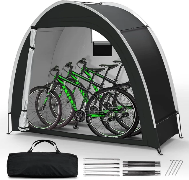 Main image of PU5000 Waterproof Bike Storage Tent, Outdoor Shed for 2 Bikes
