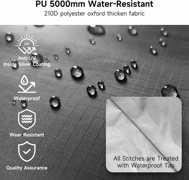 Alt view image 2 of 6 - PU5000 Waterproof Bike Storage Tent, Outdoor Shed for 2 Bikes